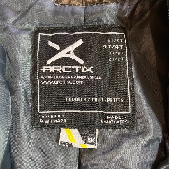 4T Black Arctix Snowsuit Coveralls - Picture 4 of 4